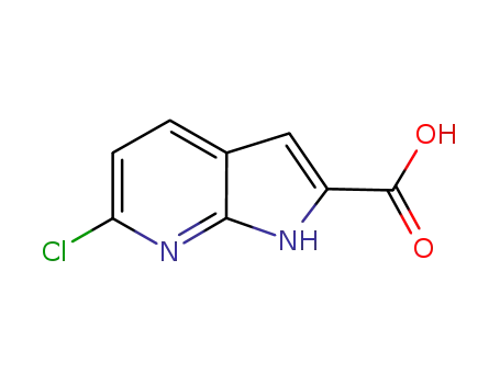 Molecular Structure of 800402-07-7 (6-chloro-1H-pyrrolo[2,3-b]pyridine-2-carboxylic acid)