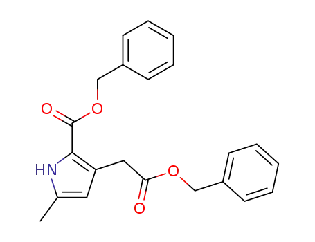 Molecular Structure of 62562-74-7 (1H-Pyrrole-3-acetic acid, 5-methyl-2-[(phenylmethoxy)carbonyl]-,
phenylmethyl ester)
