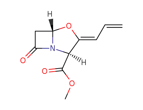 4-Oxa-1-azabicyclo[3.2.0]heptane-2-carboxylic acid,
7-oxo-3-(2-propenylidene)-, methyl ester, cis-