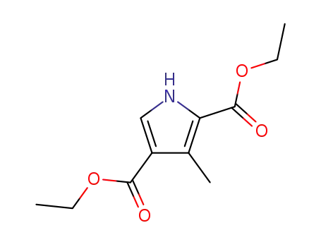 Molecular Structure of 5448-16-8 (3-METHYL-1H-PYRROLE 2,4-DICARBOXYLIC ACID DIETHYL ESTER)