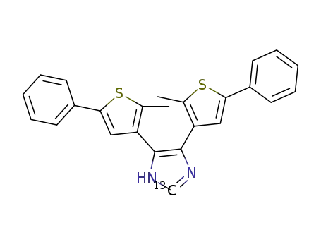 Molecular Structure of 1384896-94-9 (1,2-bis-(2'-methyl-5'-phenylthien-3'-yl)-2-13C-imidazole)
