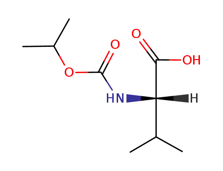 Molecular Structure of 140923-27-9 (ISOPROPOXYCARBONYL-L-VALINE)