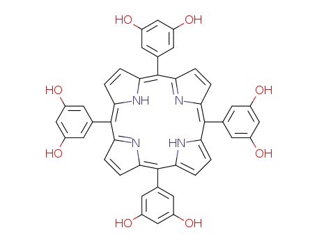 Molecular Structure of 145764-54-1 (5,10,15,20-TETRAKIS(3,5-DIHYDROXYPHENYL)-21H,23H-PORPHINE)