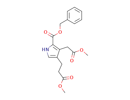Molecular Structure of 50622-82-7 (1H-Pyrrole-3-propanoic acid,
4-(2-methoxy-2-oxoethyl)-5-[(phenylmethoxy)carbonyl]-, methyl ester)