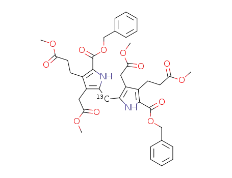 dibenzyl 4,4'-bis-(2-methoxycarbonylethyl)-3,3'-bismethoxycarbonylmethyl-2,2'-(<13C>methylene)dipyrrole-5,5'-dicarboxylate