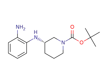 Molecular Structure of 1089274-75-8 (1-BOC-3-[(2-AMINOPHENYL)AMINO]-PIPERIDINE)