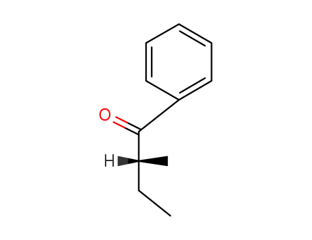 Molecular Structure of 16725-75-0 (1-Butanone, 2-methyl-1-phenyl-, (R)-)