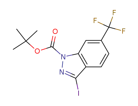 3-iodo-6-trifluoromethylindazole-1-carboxylic acid tert-butyl ester