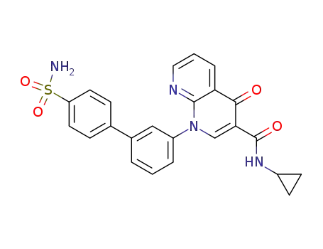 N-Cyclopropyl-1-[3-(4-sulfamoylphenyl)phenyl]-1,4-dihydro[1,8]naphthyridin-4-one-3-carboxamide