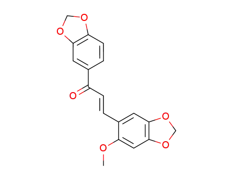 Molecular Structure of 88755-20-8 (2-Propen-1-one,
1-(1,3-benzodioxol-5-yl)-3-(6-methoxy-1,3-benzodioxol-5-yl)-, (E)-)