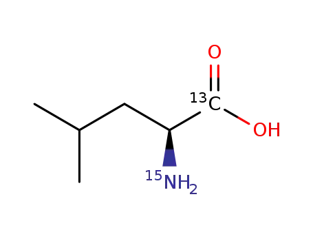 Molecular Structure of 80134-83-4 (L-Leucine-1-13C-15N)