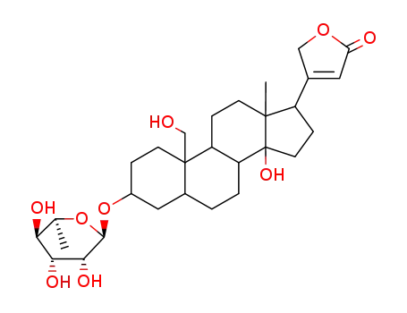 Molecular Structure of 6869-58-5 (cannogenol-3-O-alpha-L-rhamnoside)