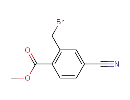 Molecular Structure of 165111-46-6 (Methyl 2-bromomethyl-4-cyanobenzoate)