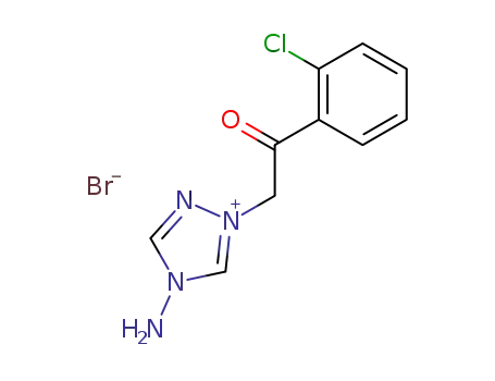 Molecular Structure of 126961-64-6 (1H-1,2,4-Triazolium, 4-amino-1-[2-(2-chlorophenyl)-2-oxoethyl]-,
bromide)