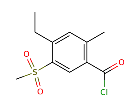 4-Ethyl-5-methanesulfonyl-2-methyl-benzoyl chloride