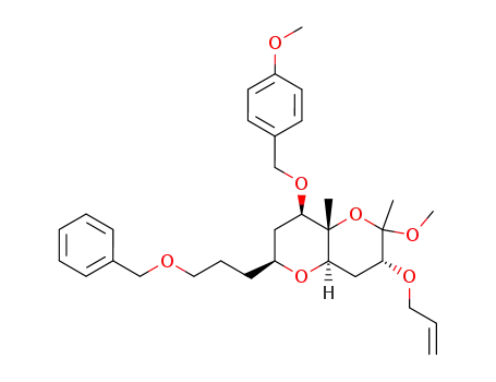 (3R,4aR,6S,8R,8aS)-3-Allyloxy-6-(3-benzyloxy-propyl)-2-methoxy-8-(4-methoxy-benzyloxy)-2,8a-dimethyl-octahydro-pyrano[3,2-b]pyran