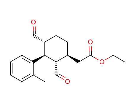 ethyl [(1S,2S,3S,4R)-2,4-diformyl-3-(2-methylphenyl)cyclohexyl]acetate