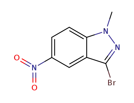 Molecular Structure of 74209-25-9 (3-Bromo-1-methyl-5-nitro-1H-indazole)