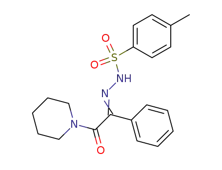 Molecular Structure of 219915-67-0 ((E)-4-Methyl-N'-(2-oxo-1-phenyl-2-(piperidin-1-yl)ethylidene)benzenesulfonohydrazide)