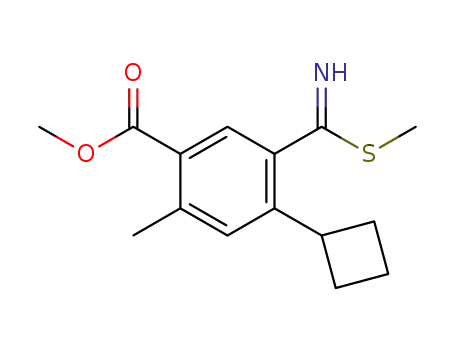 methyl 4-cyclobutyl-5-(imino(methyIthio)methyl)-2-methylbenzoate