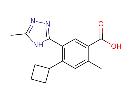 4-cyclobutyl-2-methyl-5-(5-methyl-4H-1,2,4-triazol-3-yl)benzoic acid