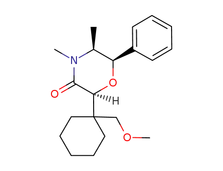 3-Morpholinone,
2-[1-(methoxymethyl)cyclohexyl]-4,5-dimethyl-6-phenyl-, (2S,5S,6R)-