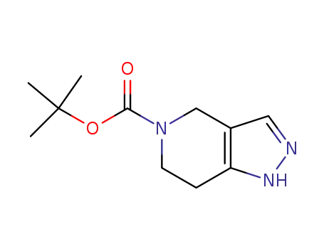 Molecular Structure of 924869-27-2 (TERT-BUTYL 2,4,6,7-TETRAHYDRO-5H-PYRAZOLO[4,3-C]PYRIDINE-5-CARBOXYLATE)