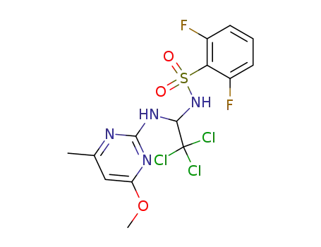 N-<(4-Methoxy-6-methylpyrimidin-2-ylamino)-2,2,2-trichlorethyl>-2,6-difluorbenzolsulfonsaeureamid