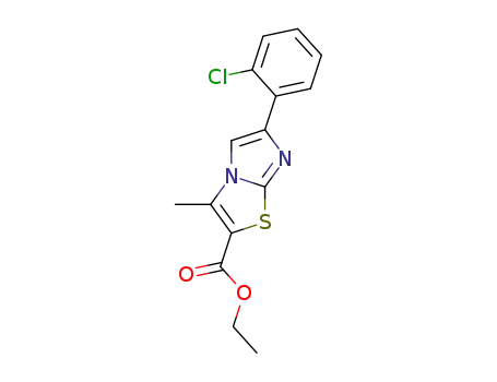 Molecular Structure of 940584-66-7 (6-(2-CHLOROPHENYL)-3-METHYLIMIDAZO[2,1-B]THIAZOLE-2-CARBOXYLIC ACID ETHYL ESTER)