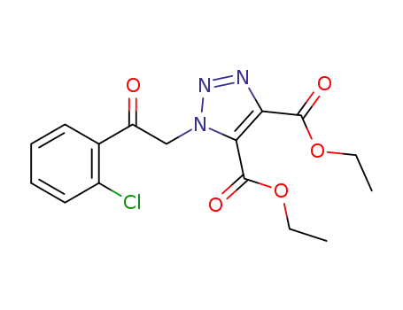 Molecular Structure of 1350929-49-5 (diethyl 1-(2-(2-chlophenyl)-2-oxoethyl)-1H-1, 2, 3-triazole-4,5-dicarboxylate)