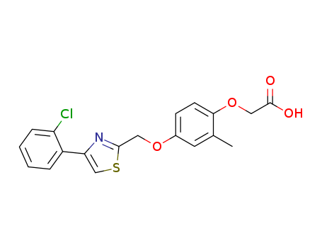 Acetic acid, 2-[4-[[4-(2-chlorophenyl)-2-thiazolyl]methoxy]-2-methylphenoxy]-