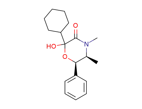 3-Morpholinone, 2-cyclohexyl-2-hydroxy-4,5-dimethyl-6-phenyl-,
(5S,6R)-