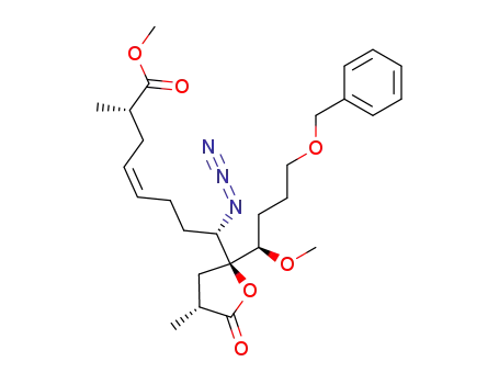 (3R,5S)-(+)-5-[(1'R)-4'-benzyloxy-1'-methoxybutyl]-5-[(4Z,1S,7S)-methyl-1-azido-7-methyloct-4-en-8-oate]-3-methyl-(3H)-furan-2-one
