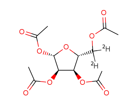 Molecular Structure of 82741-18-2 (1,2,3,5-tetra-O-acetyl-β-D-<5,5-2H2>ribofuranose)