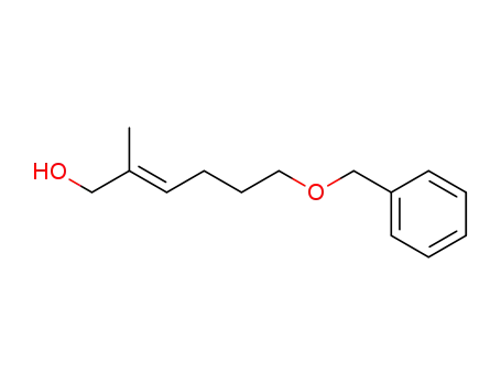 Molecular Structure of 109307-91-7 (2-methyl-6-(phenylmethoxy)-2(E)-hexen-1-ol)