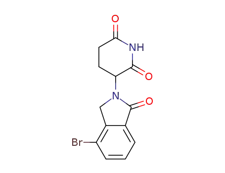 Molecular Structure of 2093387-36-9 (3-(4-bromo-1-oxo-2,3-dihydro-1H-isoindol-2-yl)piperidine-2,6-dione)