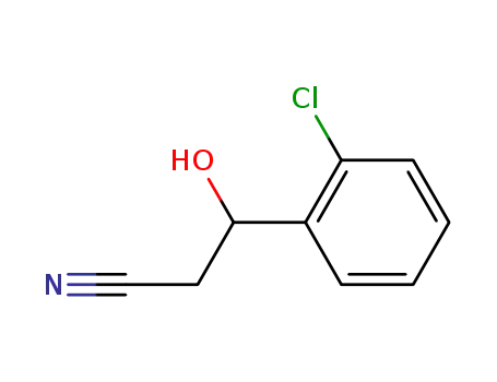 Molecular Structure of 84466-39-7 (β-hydroxy-2-chlorobenzenepropanenitrile)