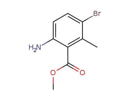 Molecular Structure of 573692-58-7 (Methyl 6-amino-3-bromo-2-methylbenzoate, 98%)