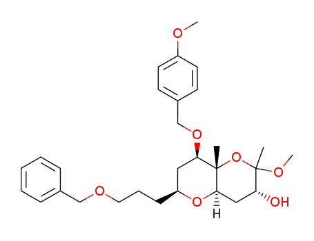 (3R,4aR,6S,8R,8aS)-6-(3-Benzyloxy-propyl)-2-methoxy-8-(4-methoxy-benzyloxy)-2,8a-dimethyl-octahydro-pyrano[3,2-b]pyran-3-ol