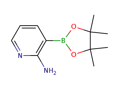 Molecular Structure of 1073354-97-8 (2-AMINOPYRIDINE-3-BORONIC ACID, PINACOL ESTER)