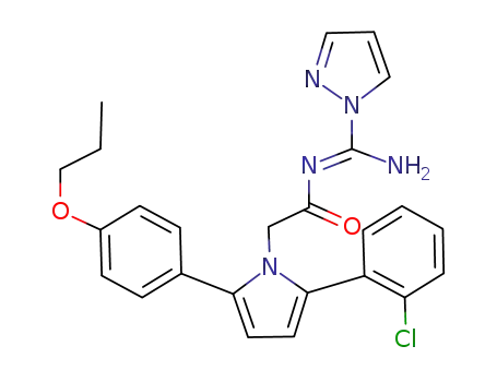 N-(aminopyrazol-1-ylmethylene)-2-[2-(2-chlorophenyl)-5-(4-propoxyphenyl)pyrrol-1-yl]acetamide
