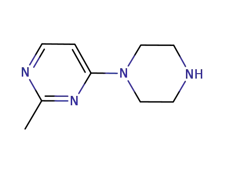 Molecular Structure of 131816-67-6 (Pyrimidine, 2-methyl-4-(1-piperazinyl)- (9CI))