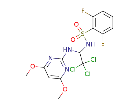 N-<(4,6-Dimethoxypyrimidin-2-ylamino)-2,2,2-trichlorethyl>-2,6-difluorbenzolsulfonsaeureamid