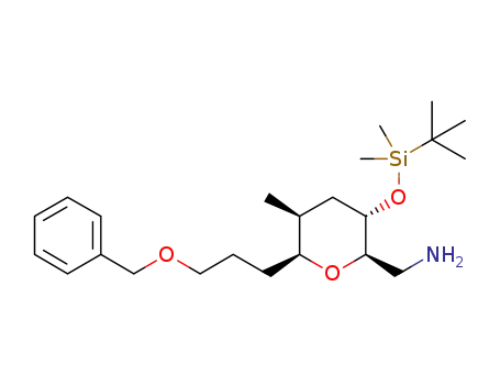 ((2R,3S,5S,6S)-6-(3-(benzyloxy)propyl)-3-(tert-butyldimethylsilyloxy)-5-methyltetrahydro-2H-pyran-2-yl)methanamine