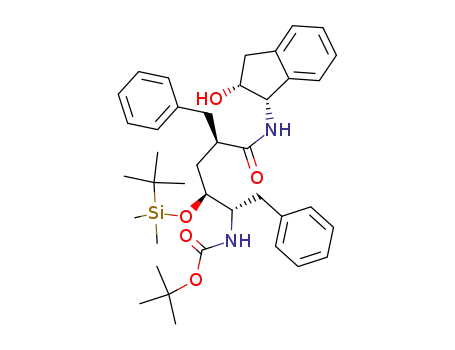 Carbamic acid,
[(1S,2S,4R)-5-[[(1S,2R)-2,3-dihydro-2-hydroxy-1H-inden-1-yl]amino]-2-
[[(1,1-dimethylethyl)dimethylsilyl]oxy]-5-oxo-1,4-bis(phenylmethyl)pentyl]-
, 1,1-dimethylethyl ester