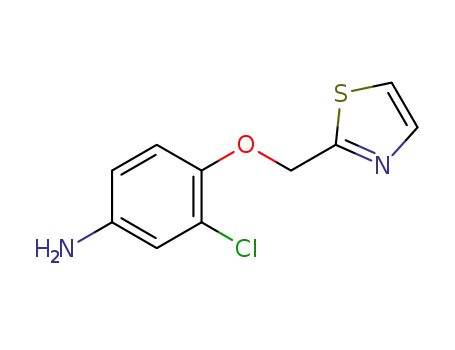 Molecular Structure of 851545-79-4 (3-chloro-4-(thiazol-2-ylmethoxy)aniline)