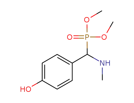 Molecular Structure of 918636-18-7 (Phosphonic acid, P-[(4-hydroxyphenyl)(methylamino)methyl]-, dimethyl
ester)