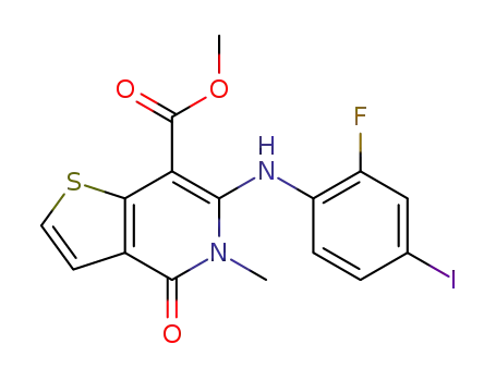 methyl 6-(2-fluoro-4-iodophenylamino)-5-methyl-4-oxo-4,5-dihydrothieno[3,2-c]pyridine-7-carboxylate