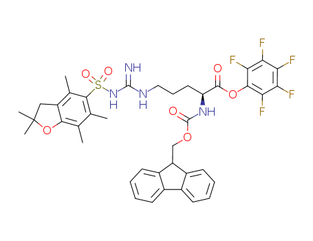 L-Ornithine,N5-[[[(2,3-dihydro-2,2,4,6,7-pentamethyl-5-benzofuranyl)sulfonyl]amino]iminomethyl]-N2-[(9H-fluoren-9-ylmethoxy)carbonyl]-,2,3,4,5,6-pentafluorophenyl ester