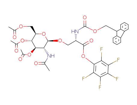 N-[(9H-Fluoren-9-ylmethoxy)carbonyl]-O-[3,4,6-tri-O-acetyl-2-(acetylamino)-2-deoxy-beta-D-glucopyranosyl]-L-serine pentafluorophenyl ester